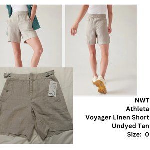 NWT Athleta Voyager Linen Shorts